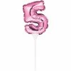 Creative Converting Pink 5 Number Balloon Cake Topper (12/Case) General Decorations