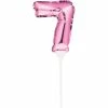 Creative Converting Pink 7 Number Balloon Cake Topper (12/Case) General Decorations