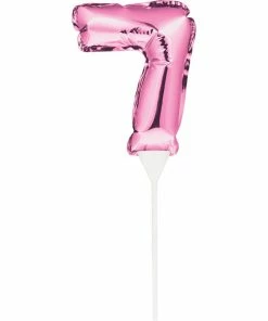 Creative Converting Pink 7 Number Balloon Cake Topper (12/Case) General Decorations