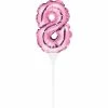 Creative Converting Pink 8 Number Balloon Cake Topper (12/Case)