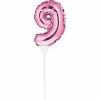 Creative Converting Pink 9 Number Balloon Cake Topper (12/Case)