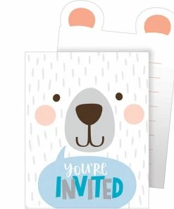 Creative Converting 1st Birthday Party Themes Birthday Bear Pop-up Invitations (48/Case)