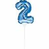 Creative Converting Blue 2 Number Balloon Cake Topper (12/Case) General Decorations