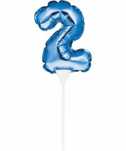 Creative Converting Blue 2 Number Balloon Cake Topper (12/Case) General Decorations