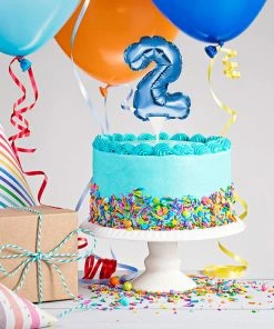 Creative Converting Blue 2 Number Balloon Cake Topper (12/Case) General Decorations