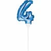 Creative Converting General Decorations Blue 4 Number Balloon Cake Topper (12/Case)