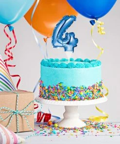 Creative Converting General Decorations Blue 4 Number Balloon Cake Topper (12/Case)