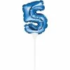 Creative Converting Blue 5 Number Balloon Cake Topper (12/Case)