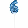Creative Converting Blue 6 Number Balloon Cake Topper (12/Case) General Decorations