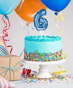 Creative Converting Blue 6 Number Balloon Cake Topper (12/Case) General Decorations