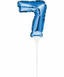 Creative Converting General Decorations Blue 7 Number Balloon Cake Topper (12/Case)