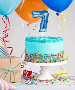 Creative Converting General Decorations Blue 7 Number Balloon Cake Topper (12/Case)