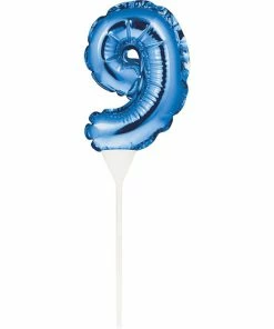 Creative Converting Blue 9 Number Balloon Cake Topper (12/Case) General Decorations