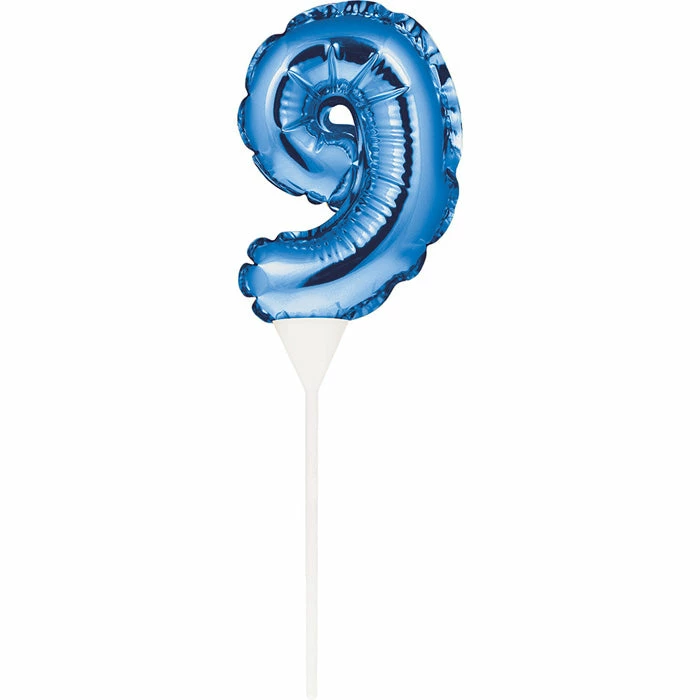 Creative Converting Blue 9 Number Balloon Cake Topper (12/Case) General Decorations