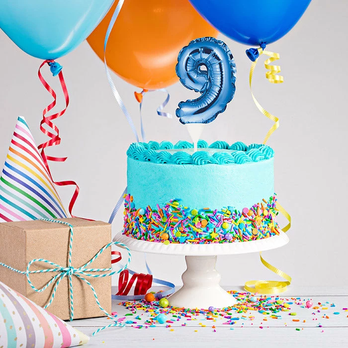Creative Converting Blue 9 Number Balloon Cake Topper (12/Case) General Decorations