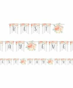 Creative Converting Bridal And Wedding Farmhouse Floral Banner - Wedding (12/Case)