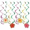 Creative Converting Tropical Flowers Dizzy Danglers 96 Ct Luau Party Supplies