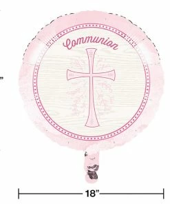 Creative Converting Divinity Pink 18" Mylar Communion Ballon (10/Case)