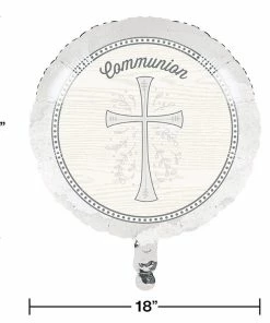Creative Converting Divinity Silver 18" Mylar Communion Ballon (10/Case) Religious Ceremony Decorations