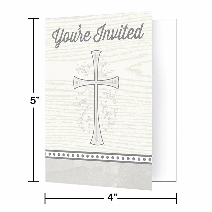 Creative Converting Divinity Silver Foldover Invitations (48/Case)