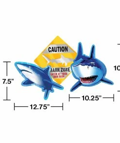 Creative Converting Shark Splash Cutout Assortment (36/case) Kids Birthday Party Themes