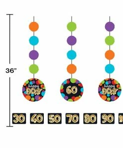 Creative Converting Balloon Birthday Hanging Cutouts (Case Pack Of 36) Adult Birthday Party Themes