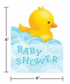 Creative Converting Bubble Bath Invitation, Diecut (48/case) Baby Showers