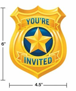 Creative Converting Police Party Invitation Pscd (Case Pack Of 48) Kids Birthday Party Themes