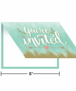 Creative Converting Bridal And Wedding Mint To Be Invitation Foldover (48/case)