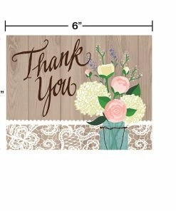 Creative Converting Bridal And Wedding Rustic Wedding Thank You (48/case)
