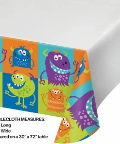 Creative Converting Fun Monsters Plastic Tablecover 48" X 88" (Case Pack Of 12)