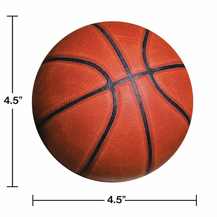 Creative Converting Sports Fanatic Invitation, Diecut Postcard (48/case) Basketball Party Decorations