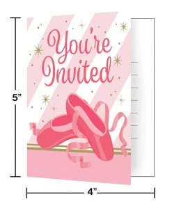 Creative Converting Kids Birthday Party Themes Twinkle Toes Invitation Foldover (48/case)