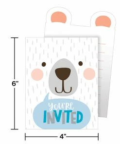 Creative Converting 1st Birthday Party Themes Birthday Bear Pop-up Invitations (48/Case)