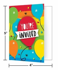 Creative Converting Hoppin' Birthday Cake Invitation Foldover W/ Attachment (Case Pack Of 48)