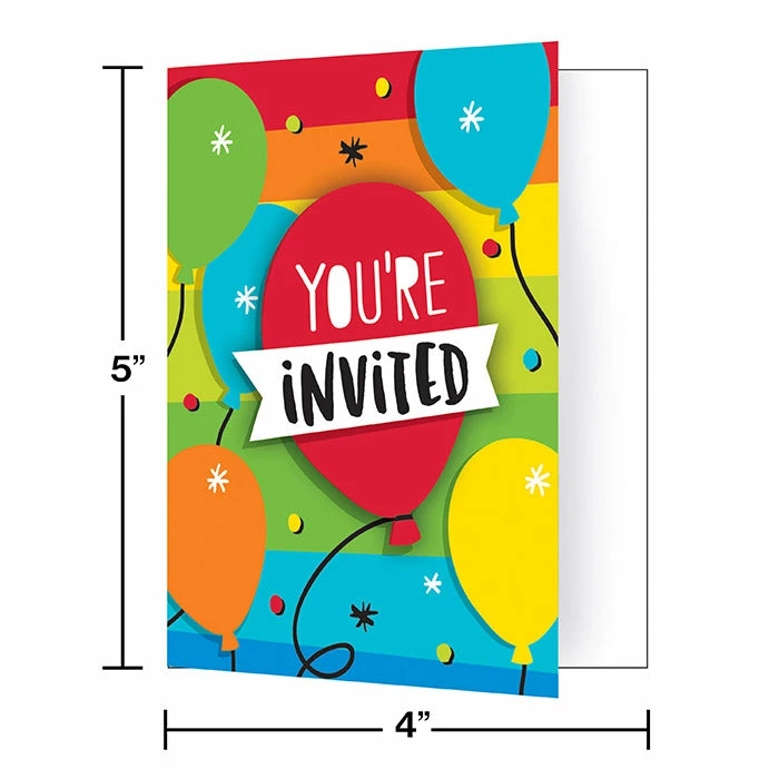 Creative Converting Hoppin' Birthday Cake Invitation Foldover W/ Attachment (Case Pack Of 48)