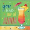 Creative Converting Summer Cocktails Beverage Napkin, Had Me At Aloha 16ct Summer, BBQ And Picnic Themed Decorations